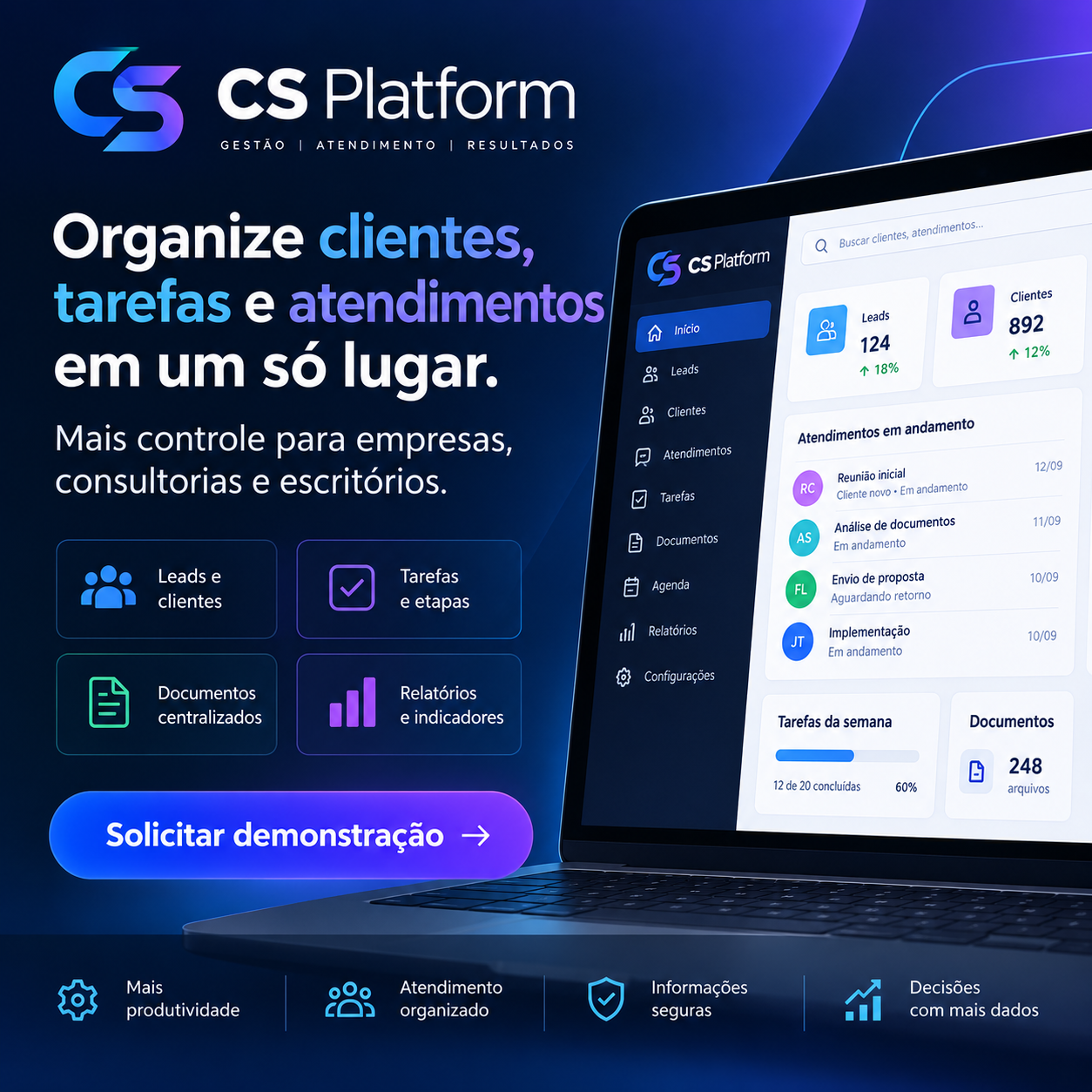 Apresentação visual da CS Platform